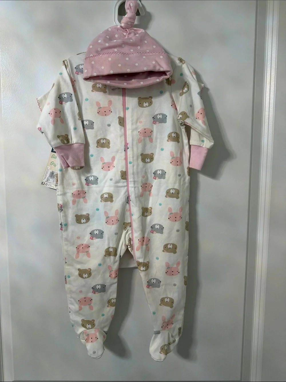 Gerber Organic Baby Girls' 4-piece pajama set